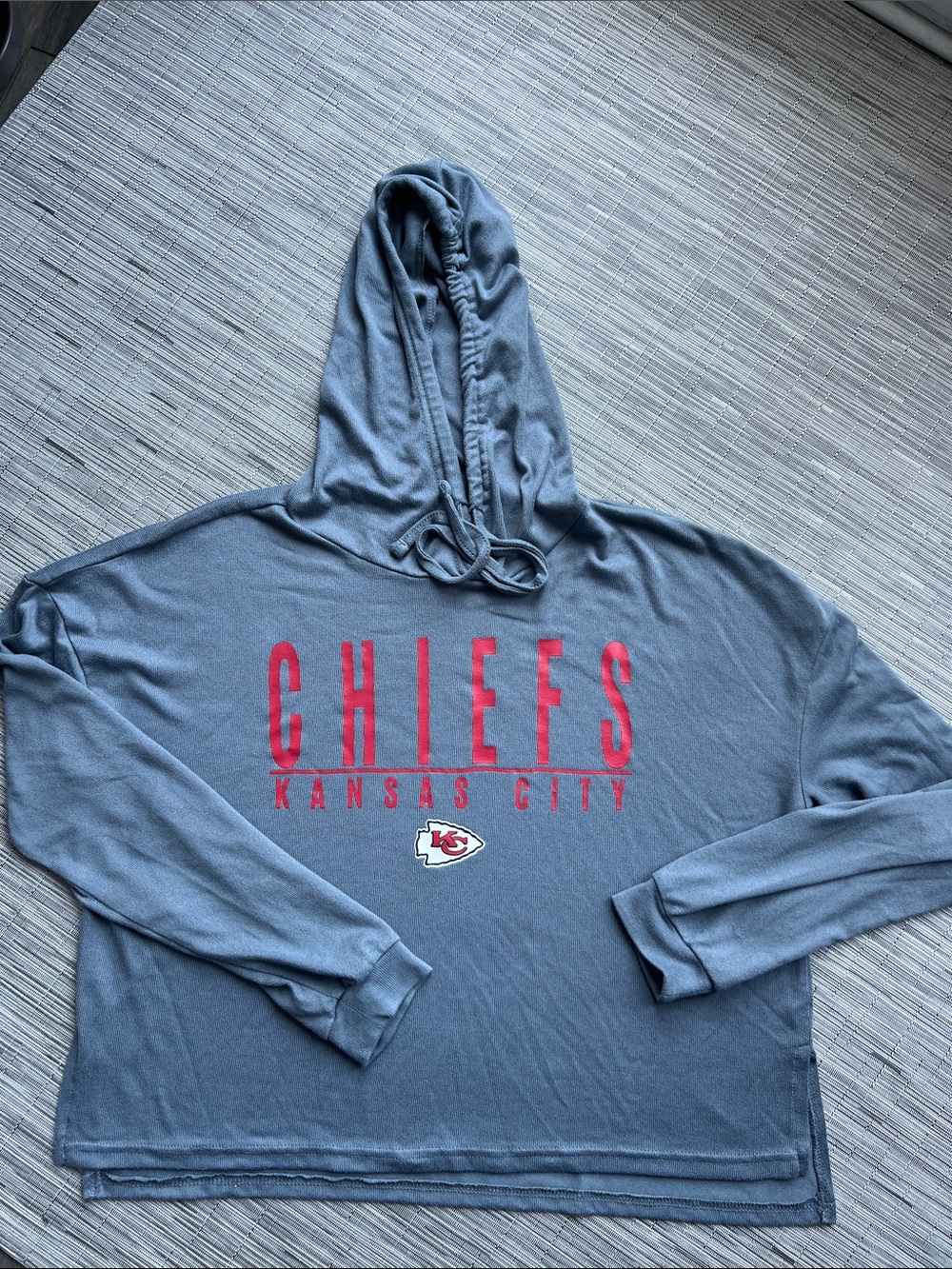 NFL Team Apparel Kansas City Chiefs Sleepwear Crop Hoodie S